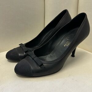 Black Chanel Pump with Bow Detail